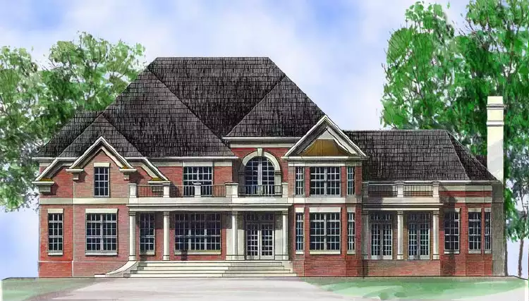 image of 2 story european house plan 5996